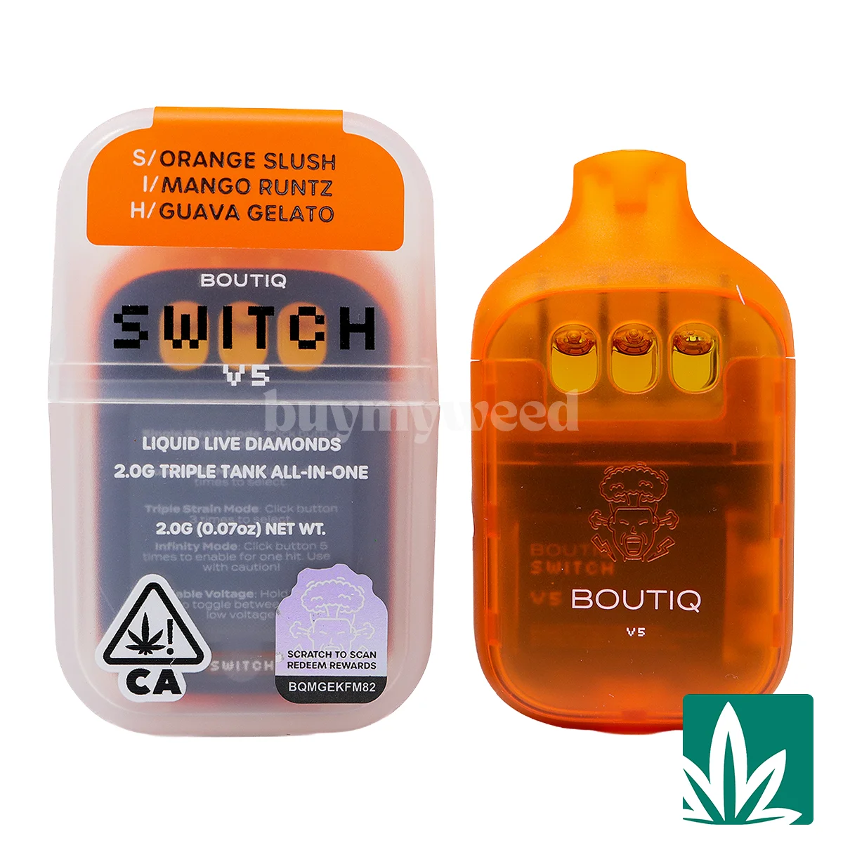 Boutiq Switch V5 (2g) - Orange Slush x Mango Runtz x Guava Gelato