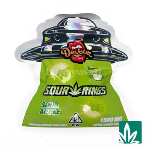 Devour Edibles (1500mg) - Sour Apple Rings