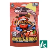 Devour Edibles (500mg) - Sour Lassos - Strawberry