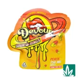 Devour Edibles (750mg) Sour Rings - Peach
