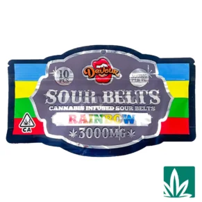 Devour Sour Belts (3000mg) - Rainbow